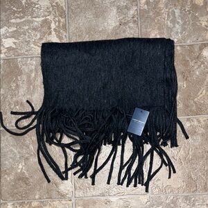 NWT Lucky Brand Charcoal Fringe Scarf